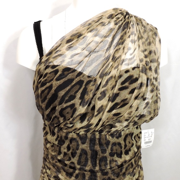 DOLCE & GABBANA 🇮🇹 WOMEN'S BROWN COTTON AND SILK FASHION EVENING DRESS 44 SIZE - Picture 6 of 12